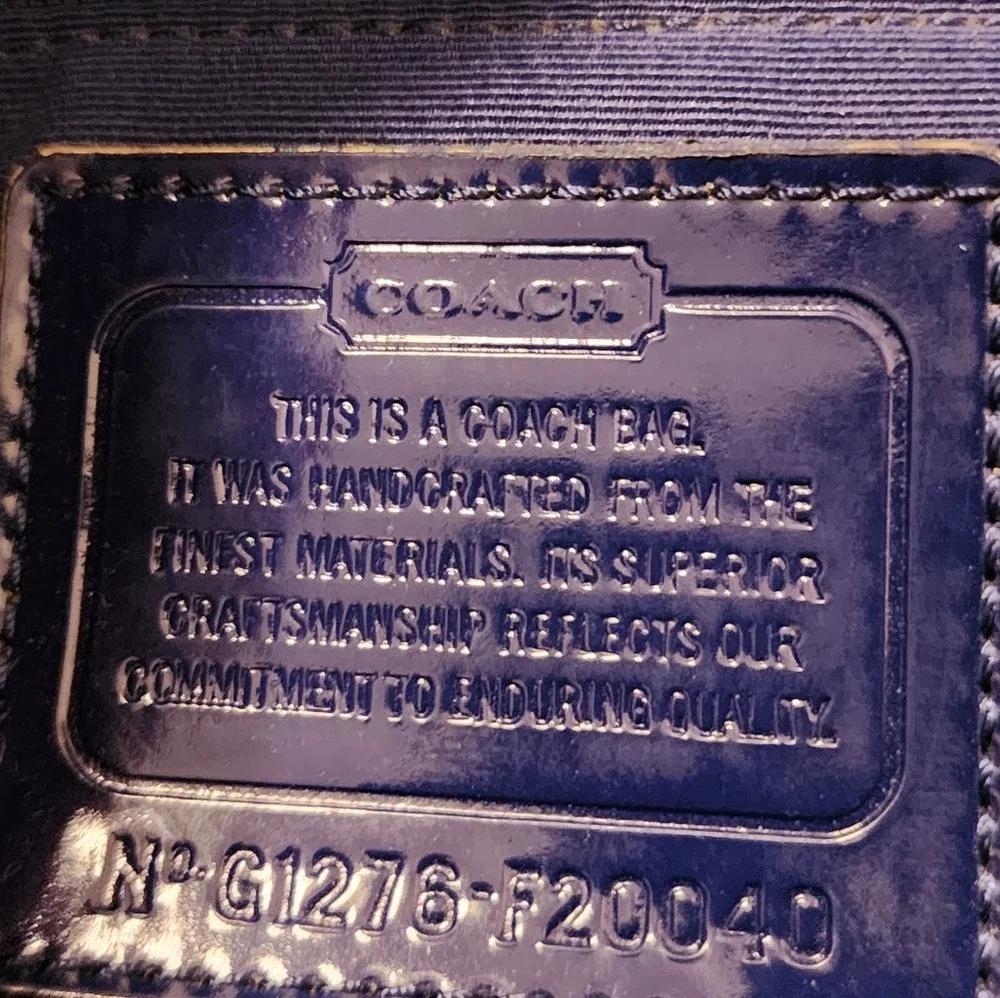 Preowned vintage tartan Coach blue and‎ purple bag